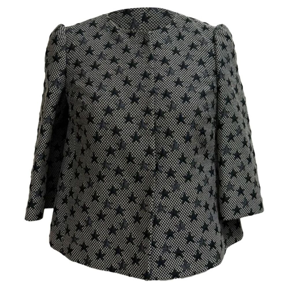 RED Valentino Stars Accent Blazer in Grey Polyester